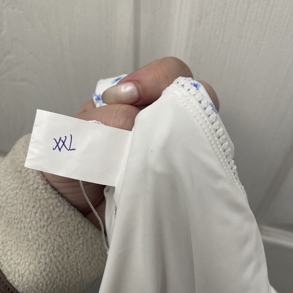 Andie‎ Swim The Amalfi One Piece Swimsuit Blue White Floral Flowers Size XXL 2X - Picture 4 of 4